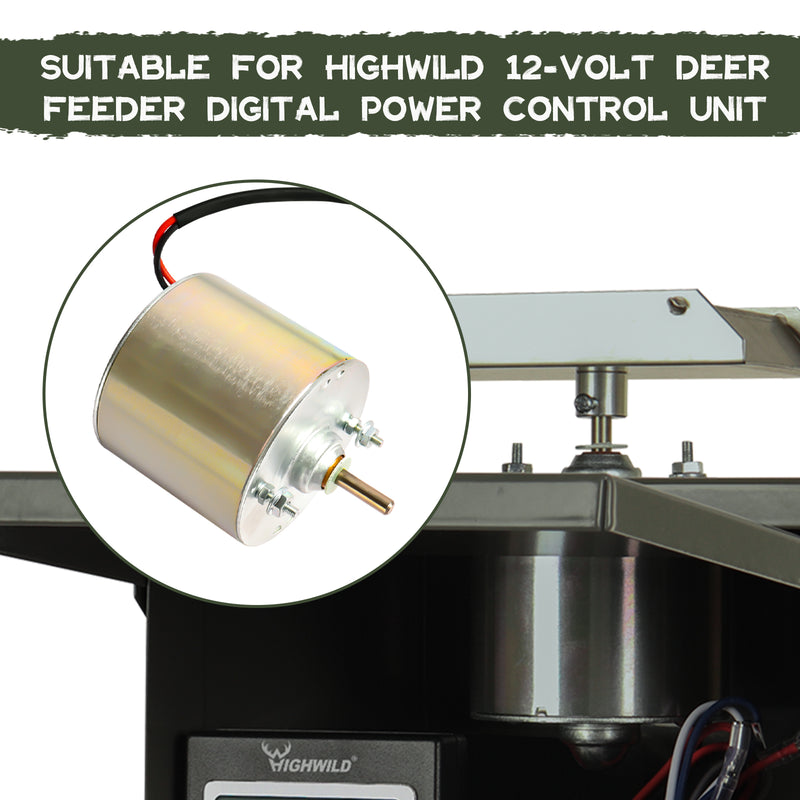 Load image into Gallery viewer, 12V 1/4&quot; Shaft Feeder Replacement Motor
