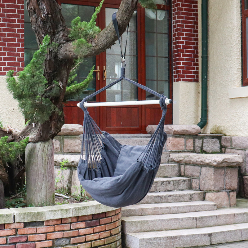 Load image into Gallery viewer, Hanging Hammock Chair with Cushions - Grey
