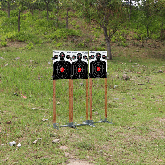 Adjustable Target Stand Base Paper Target Stands Triple Set