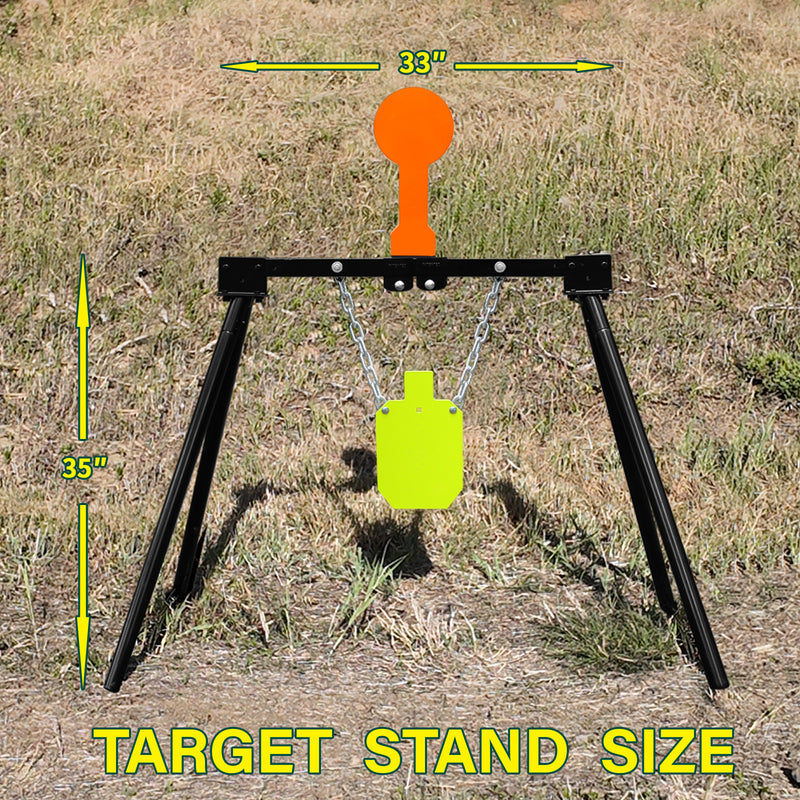 Load image into Gallery viewer, 3/8&quot; AR500 Steel Targets System 7&quot;x 12&quot; Silhouette with Stand and Auto Reset Popper

