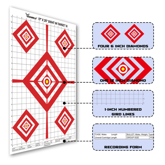 Sighting Paper Sight in Shooting Range Paper Target - 17X25 Inches – Highwild
