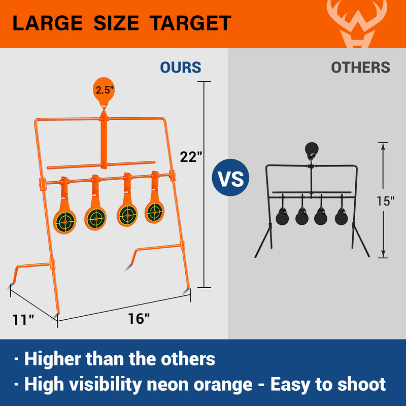 Load image into Gallery viewer, 3/8&quot; AR500 Steel Targets System 6&quot; Gong and 7&quot;x 12&quot; Silhouette with Stand and .22 Rimfire Resetting Target
