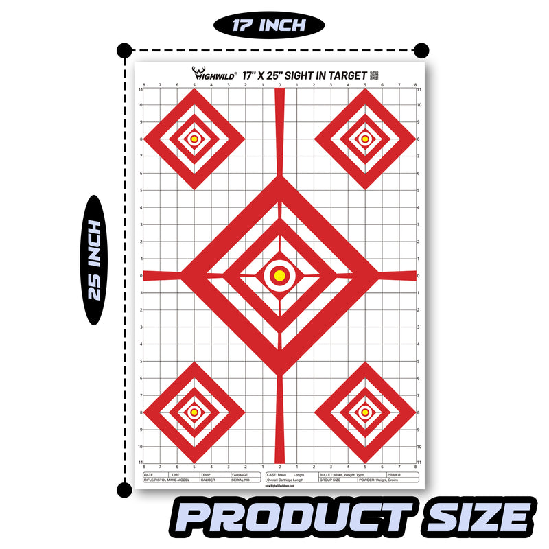 Load image into Gallery viewer, Sight in Shooting Range Paper Target - 17X25 Inches
