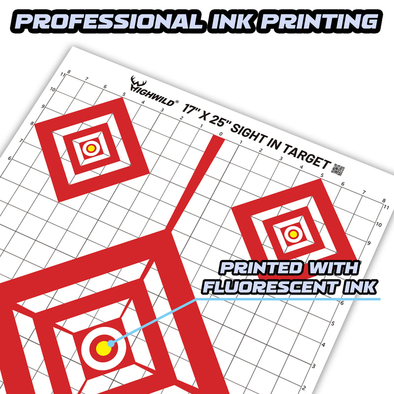 Sighting Paper Sight in Shooting Range Paper Target - 17X25 Inches – Highwild