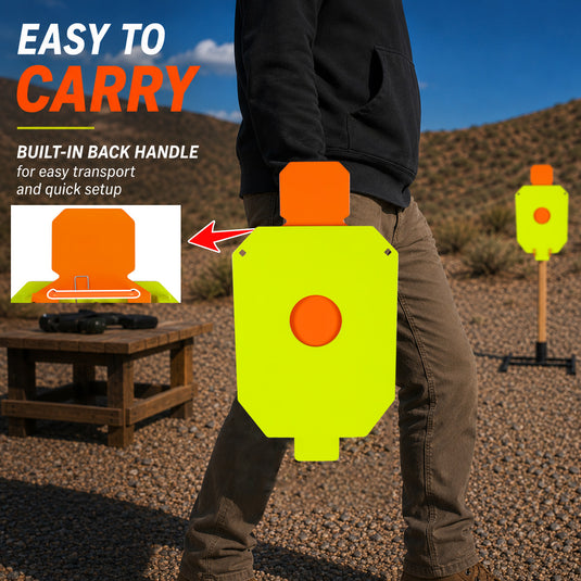 12" X 20" X 3/8" AR500 Steel Silhouette Target with Mounting Bracket