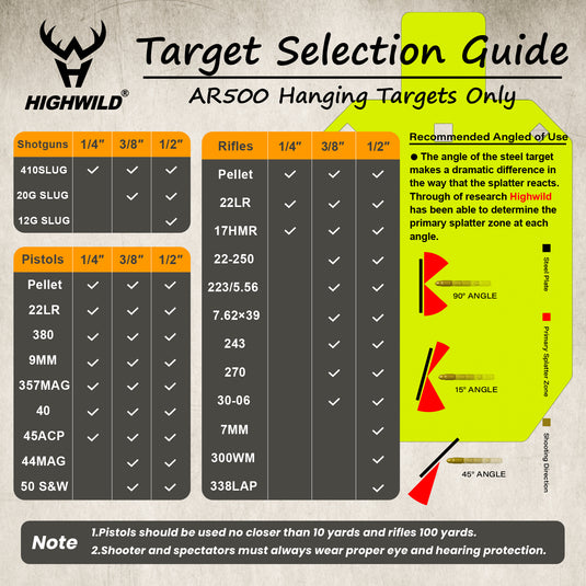 3/8" AR500 Steel Targets System 7"x 12" Silhouette with Stand and Air Gun Resetting Target