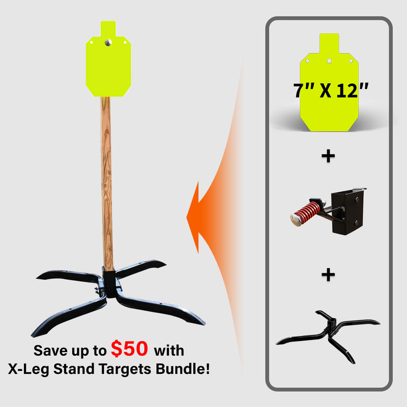 Load image into Gallery viewer, X-leg Base Stand + 2X4 Target Hanger +  3/8" Thick 7" X 12" Torso
