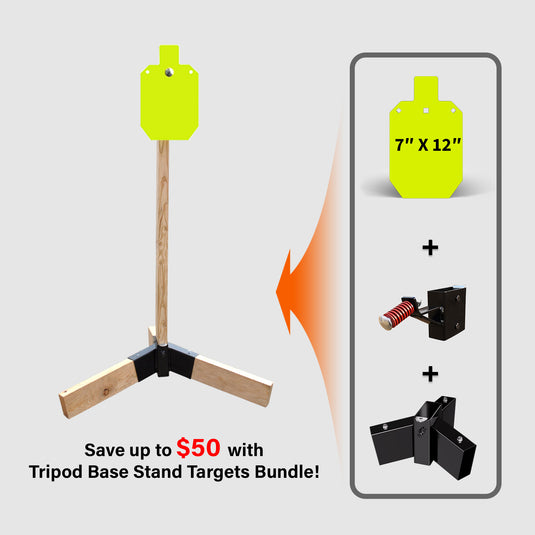 Tripod Base Stand + 2X4 Target Hanger + 3/8