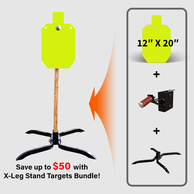 Load image into Gallery viewer, X-leg Base Stand + 2X4 Target Hanger +  3/8" Thick 12" X 20" Torso
