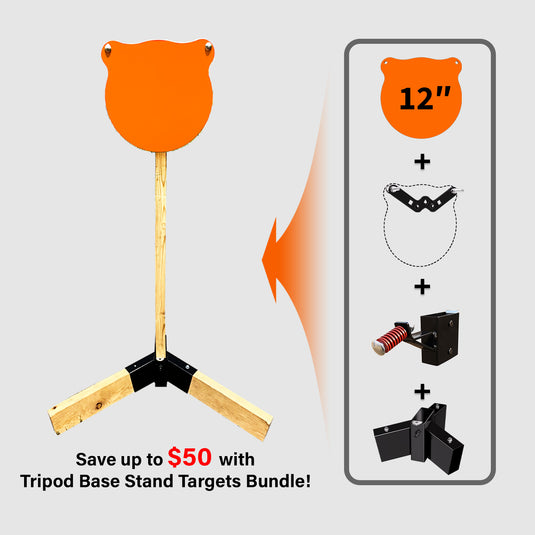 Tripod Base Stand + 2X4 Target Hanger + 3/8