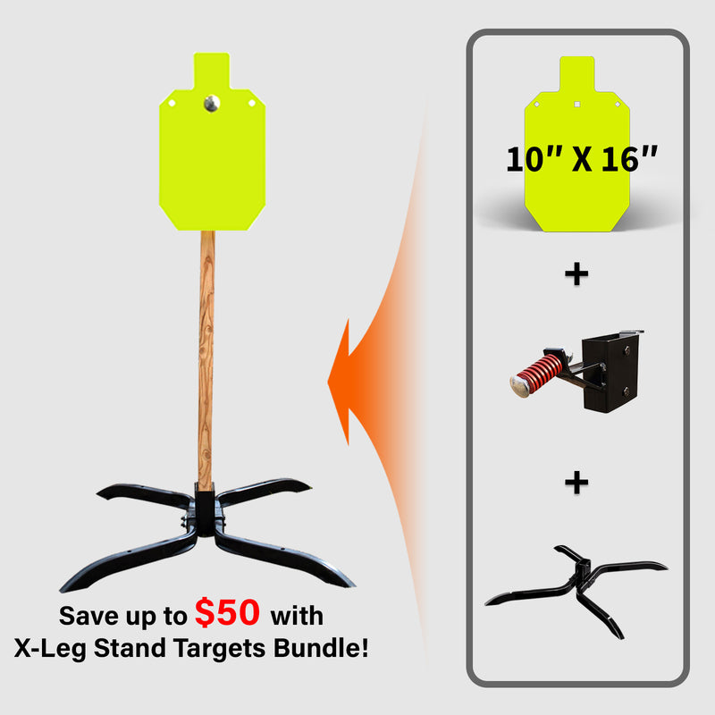 Load image into Gallery viewer, X-leg Base Stand + 2X4 Target Hanger +  3/8" Thick 10" X 16" Torso
