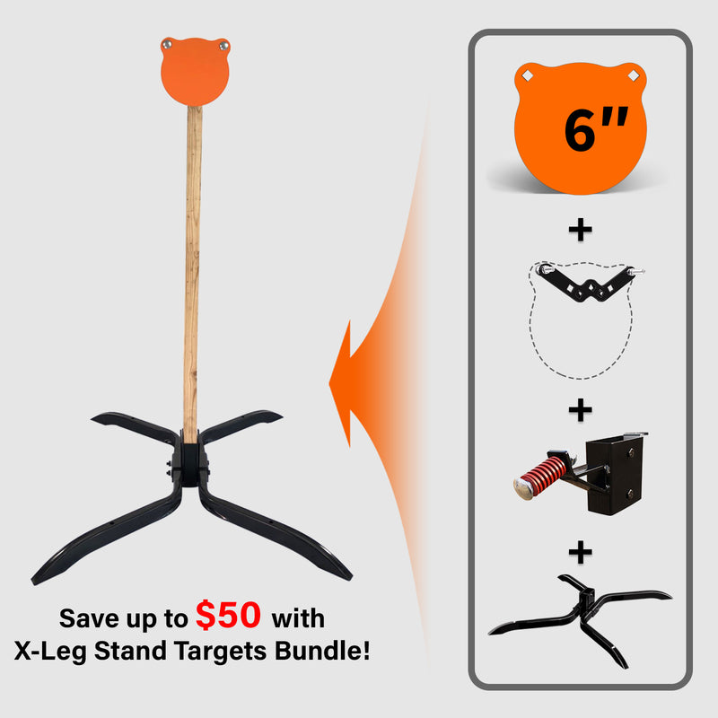 Load image into Gallery viewer, X-leg Base Stand + 2X4 Target Hanger +  3/8" Thick 6" Gong
