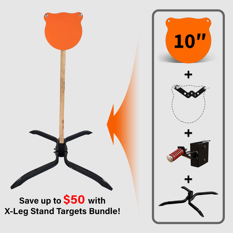 Load image into Gallery viewer, X-leg Base Stand + 2X4 Target Hanger +  3/8" Thick 10" Gong
