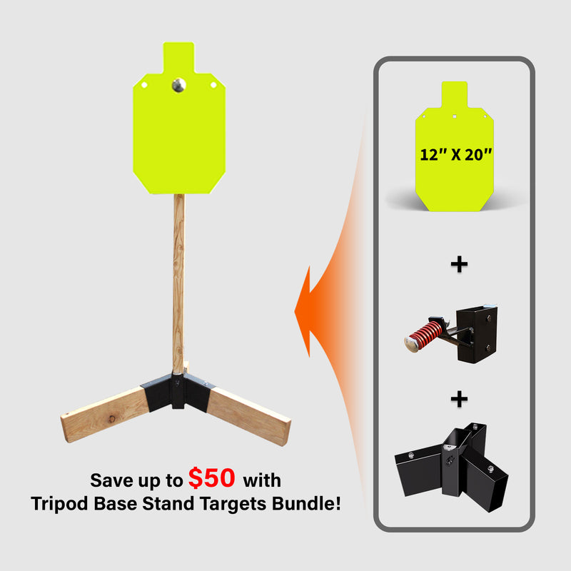 Load image into Gallery viewer, Tripod Base Stand + 2X4 Target Hanger + 3/8" Thick 12" X 20" Torso
