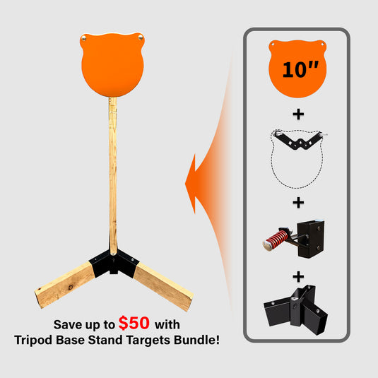 Tripod Base Stand + 2X4 Target Hanger + 3/8