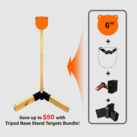 Tripod Base Stand + 2X4 Target Hanger + 3/8