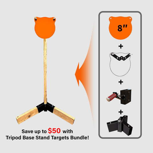 Tripod Base Stand + 2X4 Target Hanger + 3/8