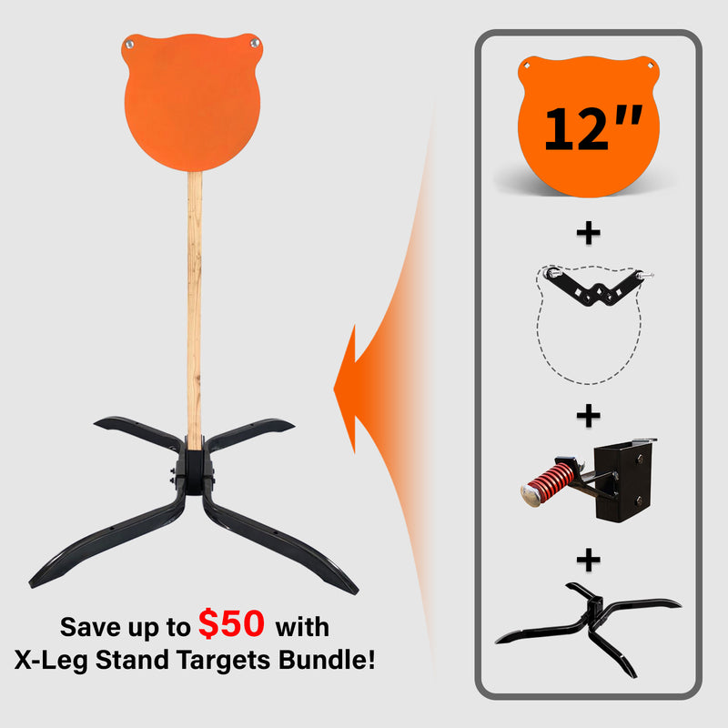 Load image into Gallery viewer, X-leg Base Stand + 2X4 Target Hanger +  3/8" Thick 12" Gong
