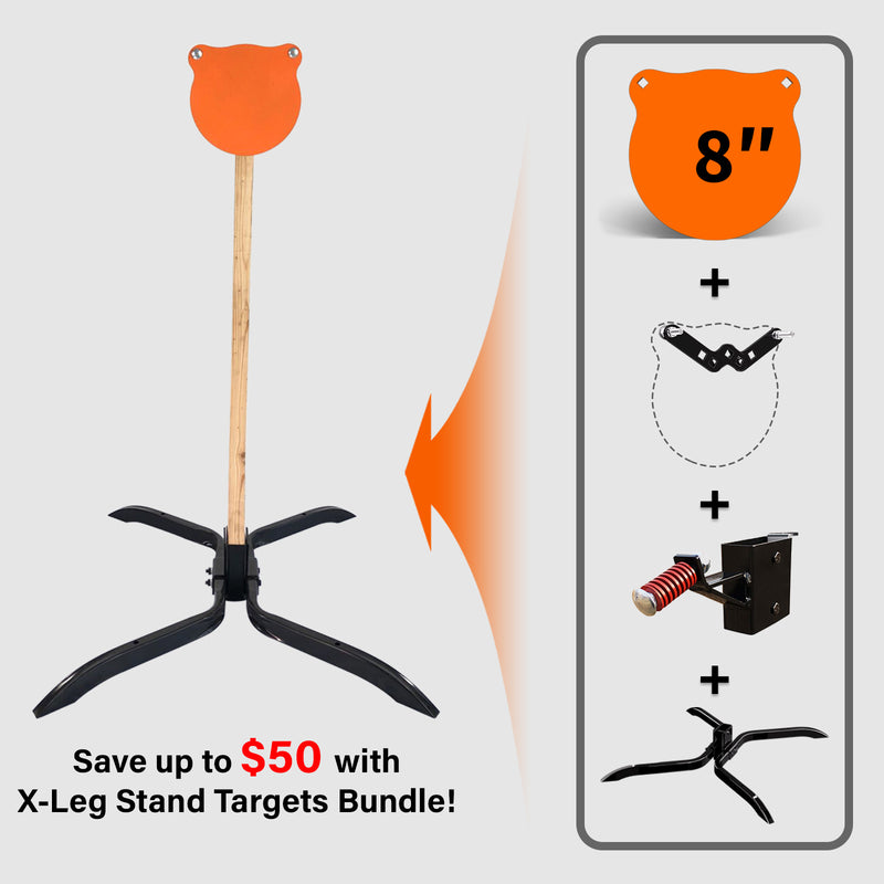 Load image into Gallery viewer, X-leg Base Stand + 2X4 Target Hanger +  3/8" Thick 8" Gong
