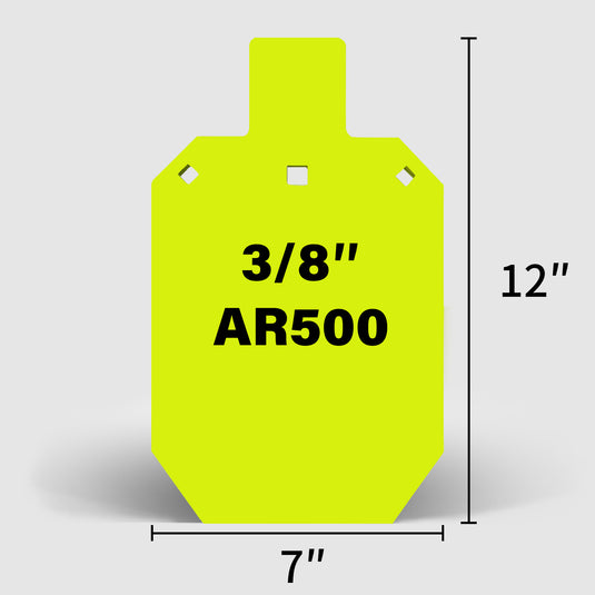 Double T-Shaped Base Stand + 2X4 Target Hanger + 3/8" Thick X 7" X 12" Torso Target