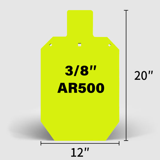 Double T-Shaped Base Stand + 2X4 Target Hanger + 3/8" Thick X 12" X 20" Torso Target
