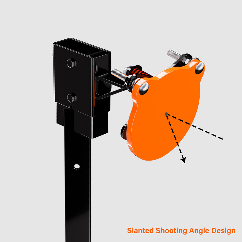Load image into Gallery viewer, X-leg Base Stand + 2X4 Target Hanger + 3/8" Thick 6" Gong + Adjustable Steel Post
