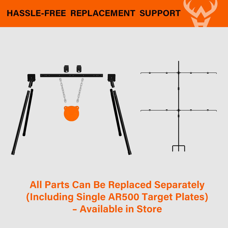 Load image into Gallery viewer, 3/8&quot; AR500 Steel Targets System 6&quot; Gong with Stand and Adjustable Paper Target Stand
