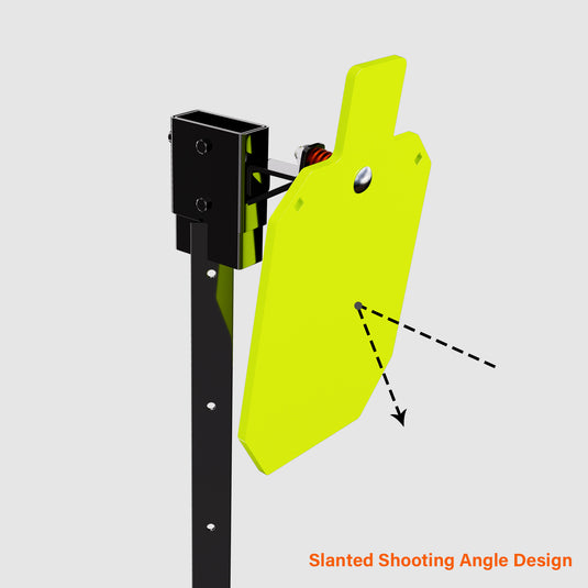 X-leg Base Stand + 2X4 Target Hanger + 3/8" Thick 10" X 16" Torso + Adjustable Steel Post