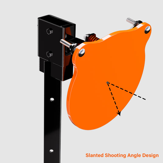 X-leg Base Stand + 2X4 Target Hanger + 3/8" Thick 10" Gong + Adjustable Steel Post