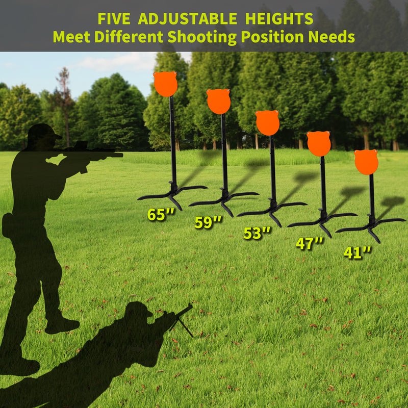 Load image into Gallery viewer, X-leg Base Stand + 2X4 Target Hanger + 3/8" Thick 6" Gong + Adjustable Steel Post
