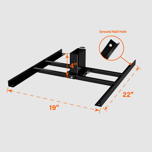 Double T-Shaped Base Stand + 2X4 Target Hanger + 3/8" Thick X 12" X 20" Torso Target