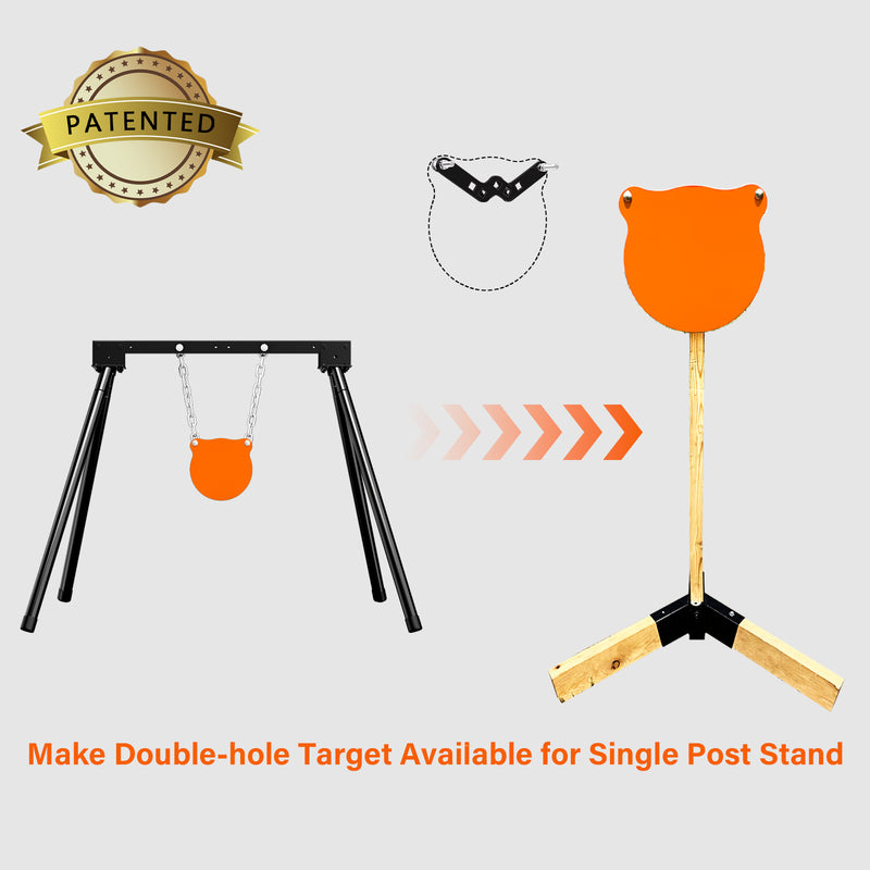 Load image into Gallery viewer, Tripod Base Stand + 2X4 Target Hanger + 3/8" Thick 10" Gong

