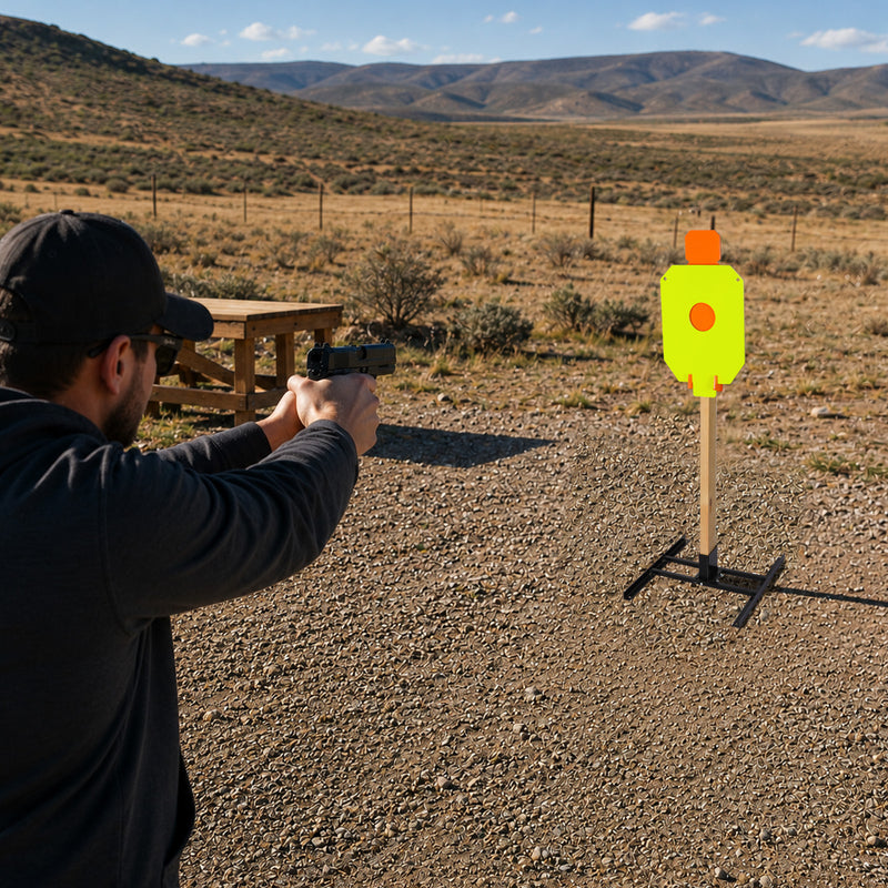 Load image into Gallery viewer, 12" X 20" X 3/8" AR500 Steel Silhouette Target with Mounting Bracket

