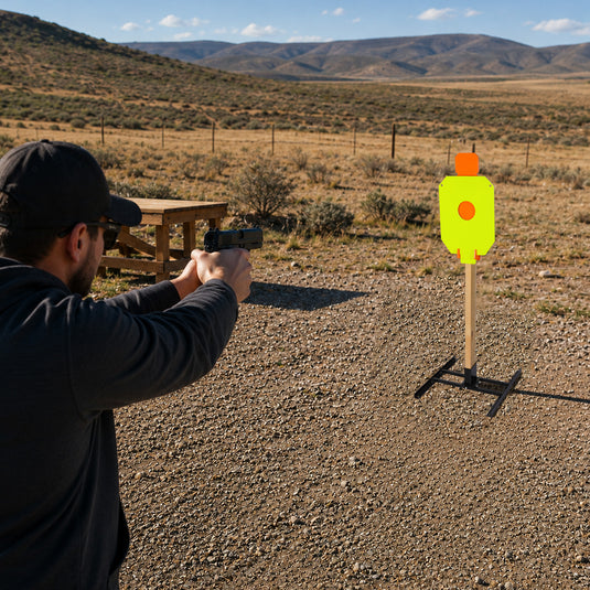 12" X 20" X 3/8" AR500 Steel Silhouette Target with Mounting Bracket