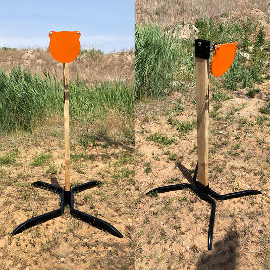 X-leg Base Stand + 2X4 Target Hanger +  3/8" Thick 8" Gong