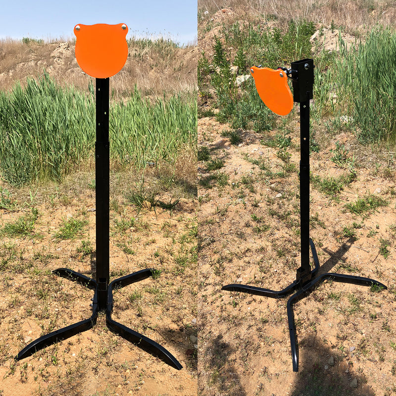 Load image into Gallery viewer, X-leg Base Stand + 2X4 Target Hanger + 3/8" Thick 8" Gong + Adjustable Steel Post
