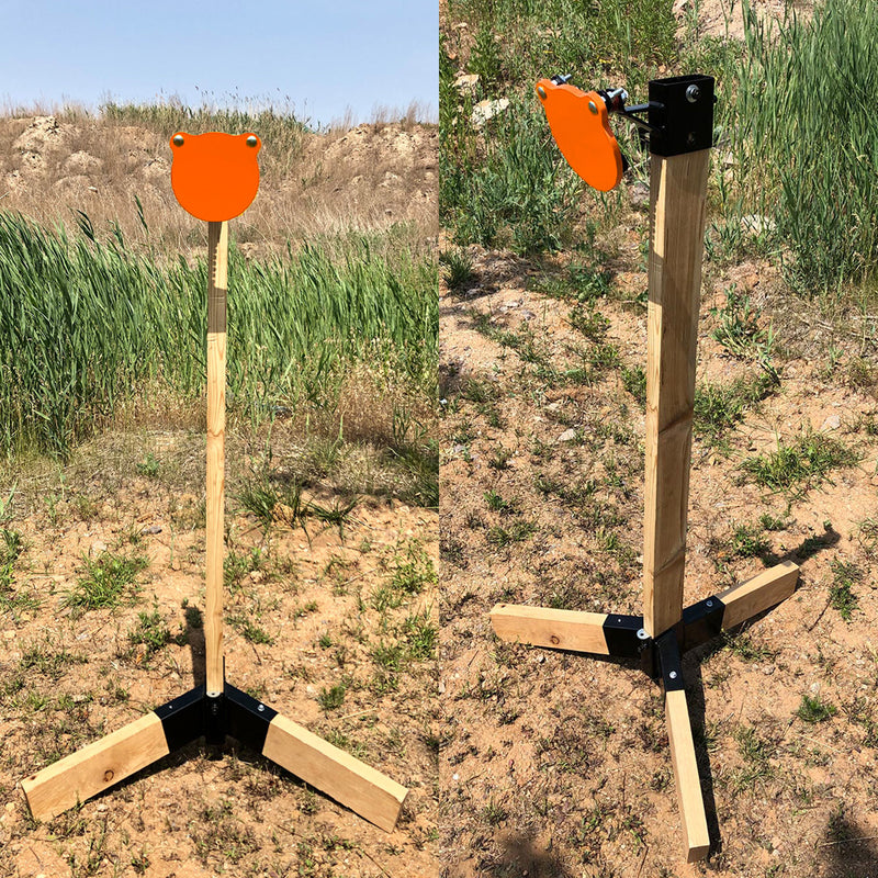 Load image into Gallery viewer, Tripod Base Stand + 2X4 Target Hanger + 3/8" Thick 6" Gong
