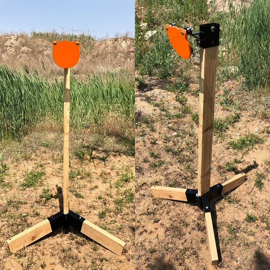 Tripod Base Stand + 2X4 Target Hanger + 3/8" Thick 6" Gong
