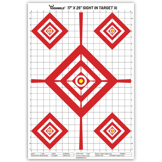 Sight in Shooting Range Paper Target - 17X25 Inches