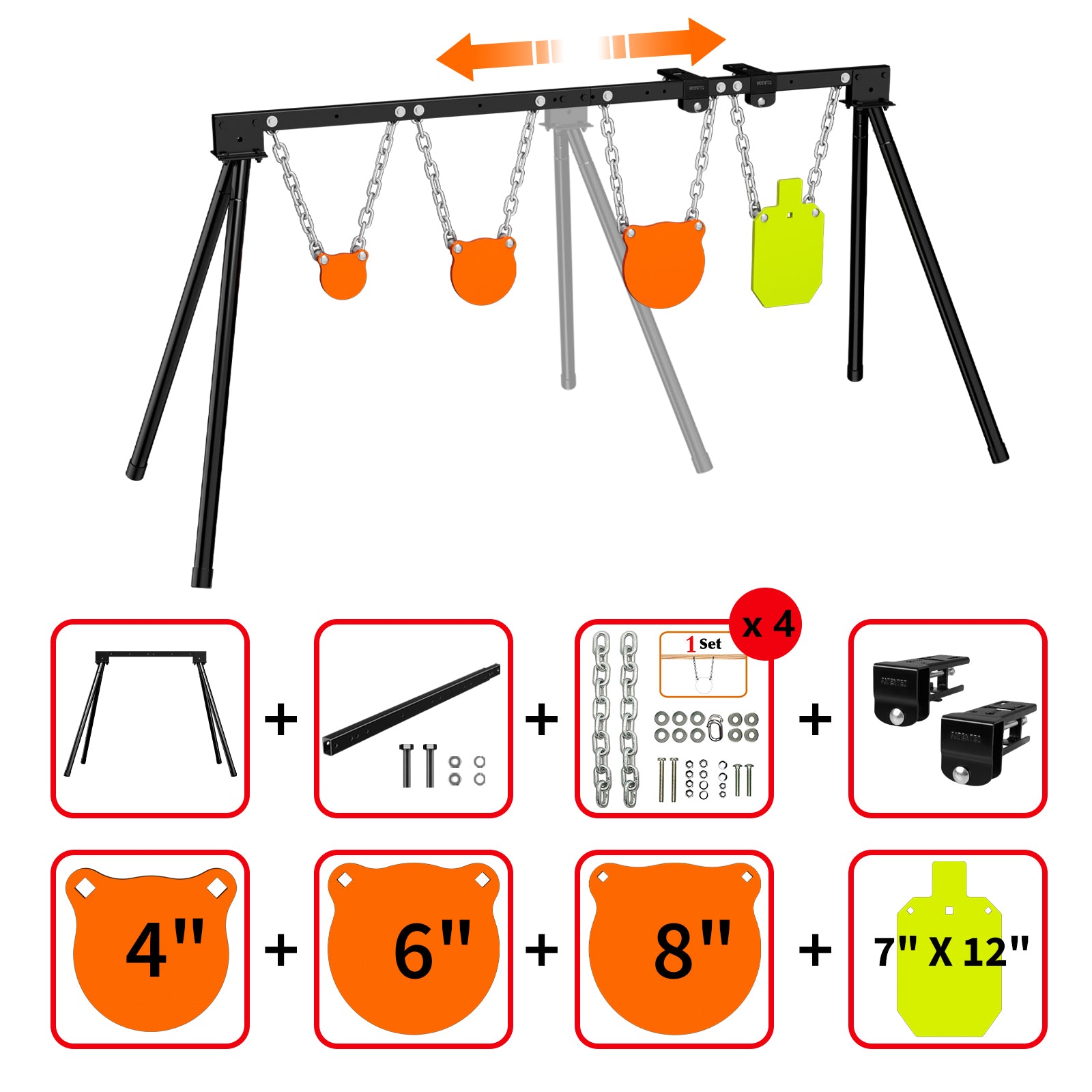 Adjustable Target Stand + Mounting Kit + 3/8