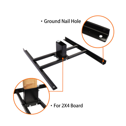 Double T-Shaped Base Stand + 2X4 Target Hanger