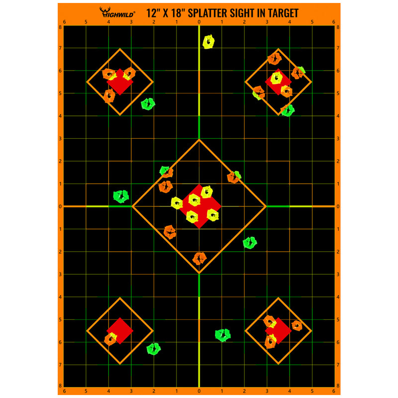 Load image into Gallery viewer, Sight in Splatter Shooting Range Targets - Splash Effect of Multiple Colors - 12 x 18 Inch
