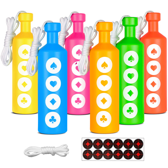 Plastic Shatterproof Bottle Targets with Hanging Rope