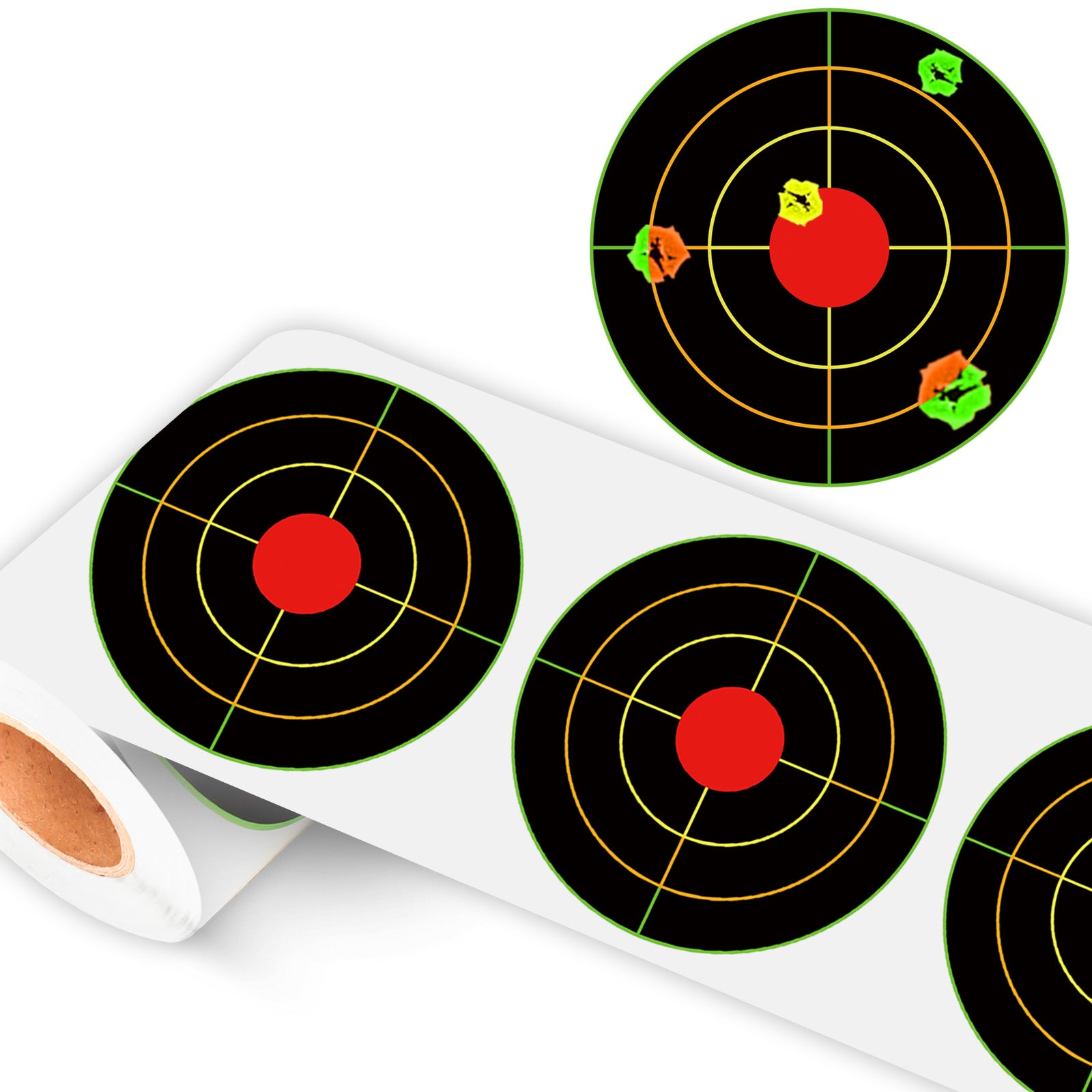 4 Inch Splatter Adhesive Bullseye Shooting Target Stickers - 200 Pack ...