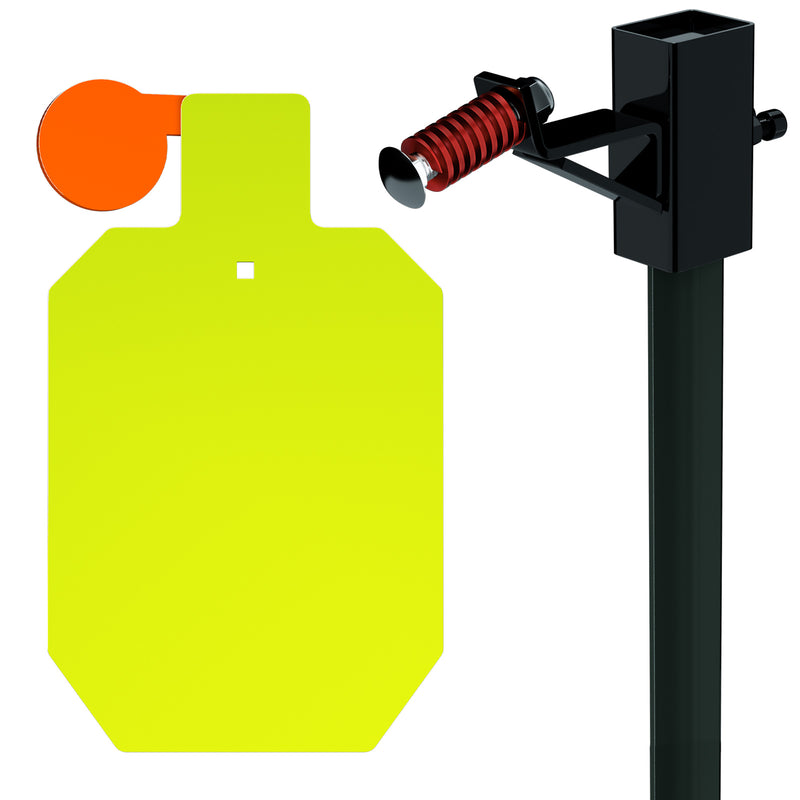 Load image into Gallery viewer, AR500 Steel Shooting Target 3/8 Inch Thick 12" x 20" Hostage with  T-Post Target Holder Mount
