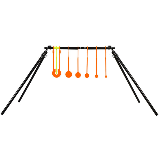 1/4” Thick AR500 Steel Target Stand Kit -  7 Spinning Targets