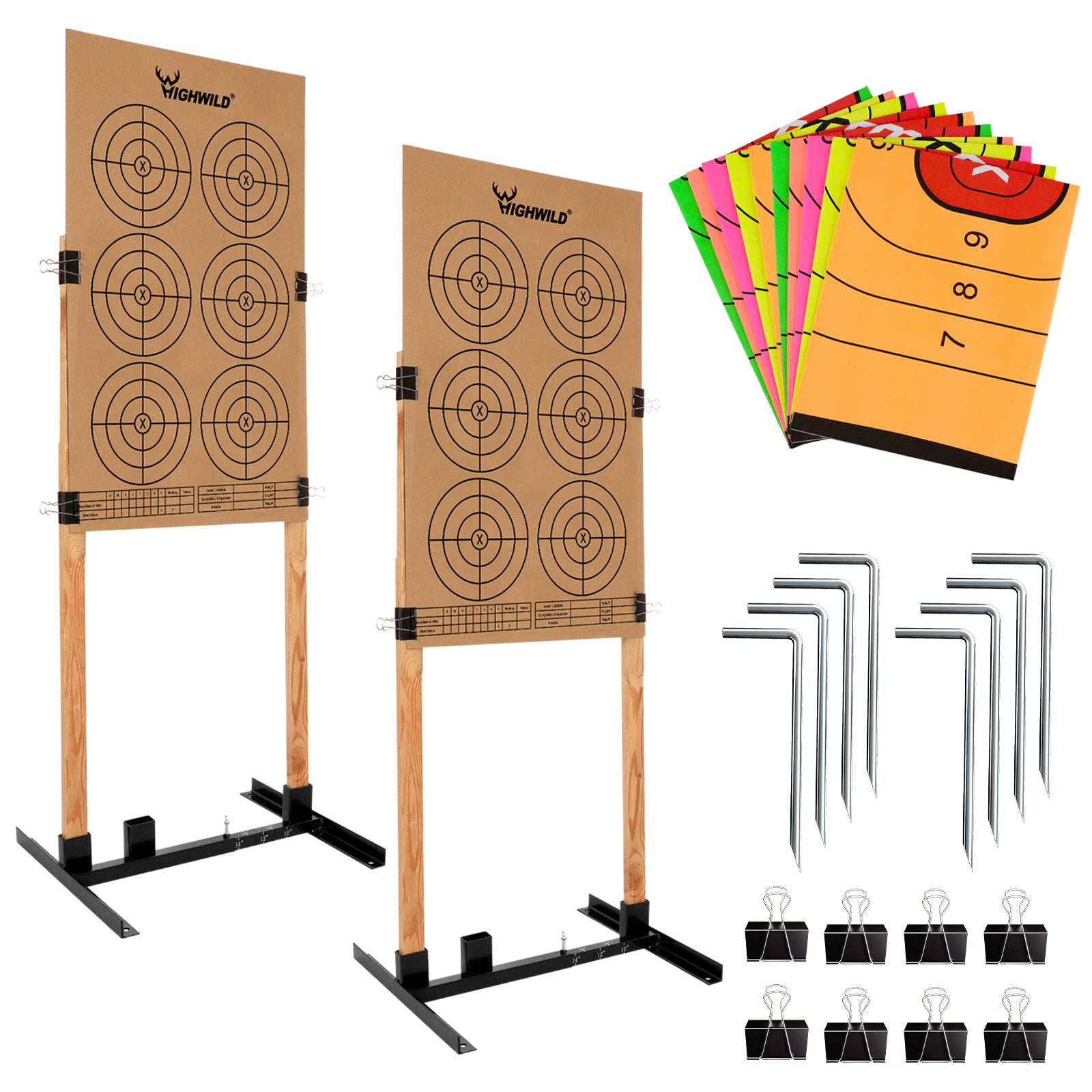 H Point Machine Target Boxes H Shape Adjustable Paper Target Stand Base - 2 PACK – Highwild