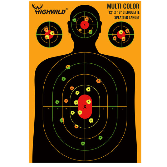 D Style Target Shooting Range Supplies 12x18 Inch Reactive Splatter Targets - 10 Pack ...