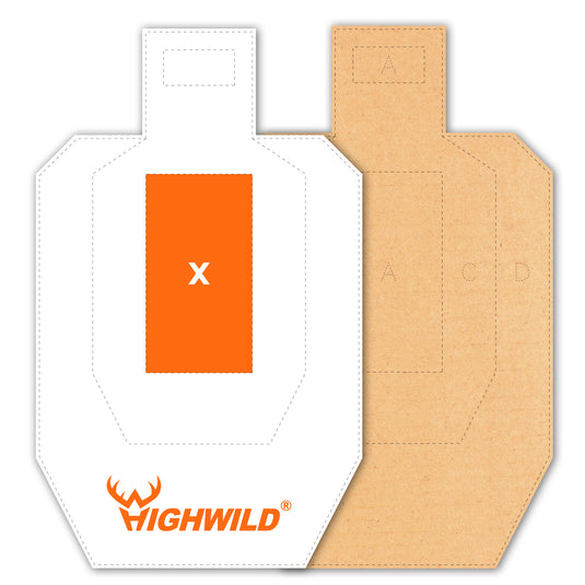 18" X 30" Cardboard Targets for Shooting, Silhouette Paper Targets (USPSA - 50 Pack)