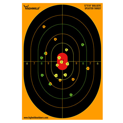 Sight in Splatter Shooting Range Targets - Splash Effect of Multiple Colors - 12 x 18 Inch